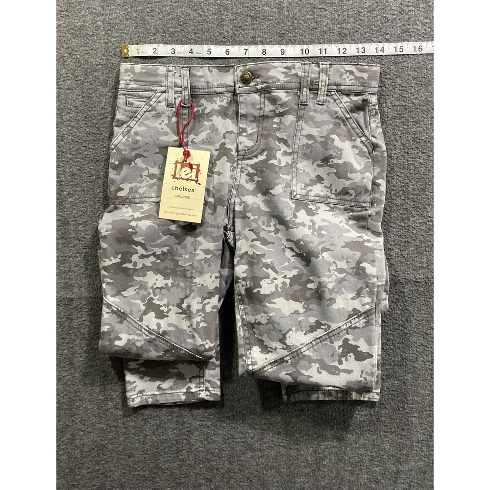 LEI Chelsea Low rise Camo Print Jeans Junior Regular Straight Size 16R NWT - Picture 6 of 11
